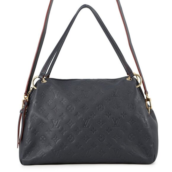 LOUIS VUITTON Pomthieu Size PM Monogram Empreinte Leather Marine Rouge M43721 - Picture 1 of 15